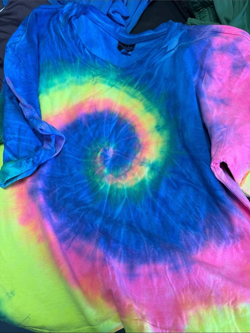Popular Sports Tie-Dye Short Sleeve Tee Size 1x